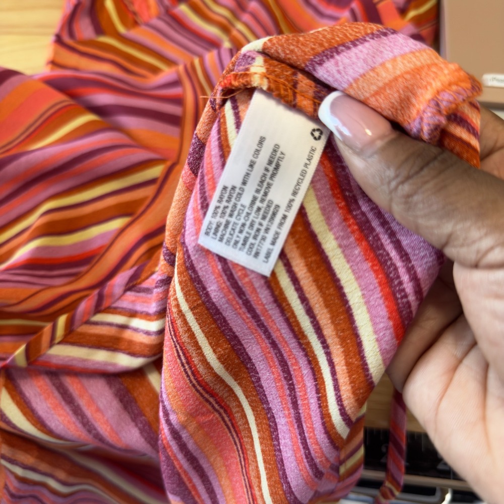 NEW Wild Fable Women Babydoll Slip Dress Mini 70s Groovy Small Multicolor Summer - Picture 7 of 8